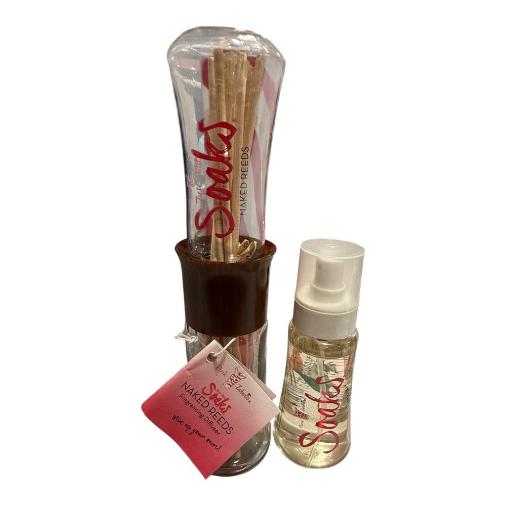 Pink Zebra Soaks Naked Reeds Fragrance Diffuser & Relax Lavender Vanilla Spray
